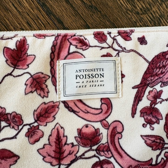 Sezane x Antoinette Poisson Velvet Zipper Pouch - Picture 2 of 4